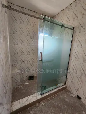Frosted Half Sliding Shower Glass