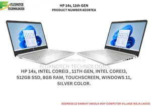New Laptop HP 14S 8GB Intel Core I3 SSD 512GB