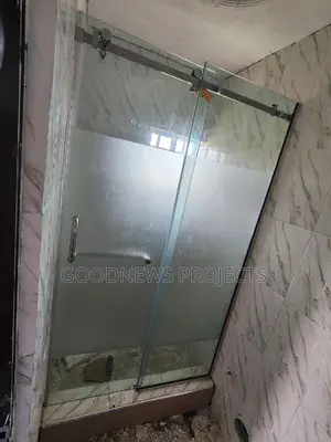 Sliding Frosted Shower Glass