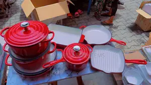 Quality Enameled Cast Iron Dutch Oven Set With Class 7pcs