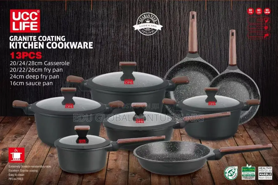 Ucc Life Granite Coating 13pieces Kitchen Cookware Set.