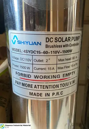 2hp DC Solar Submersible Pump
