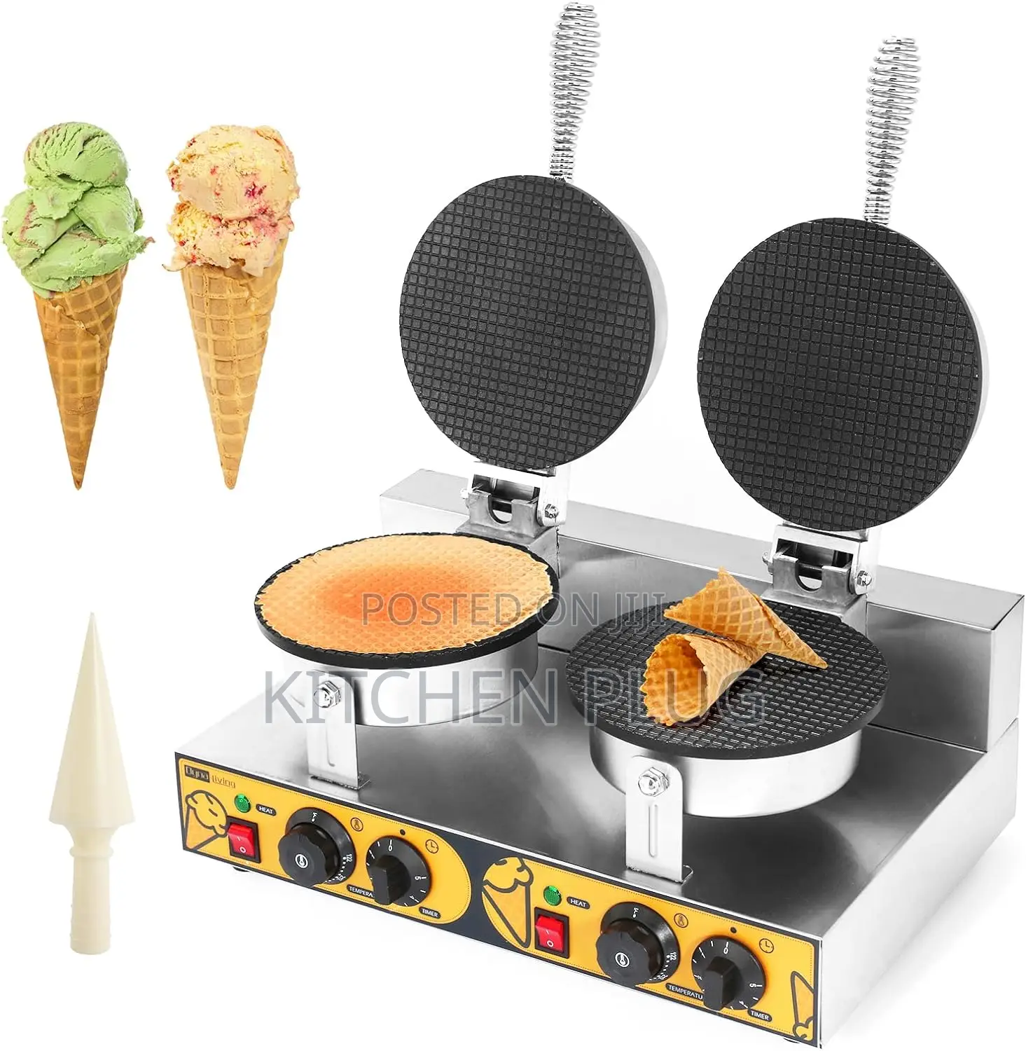 Commercial Double Waffle Maker