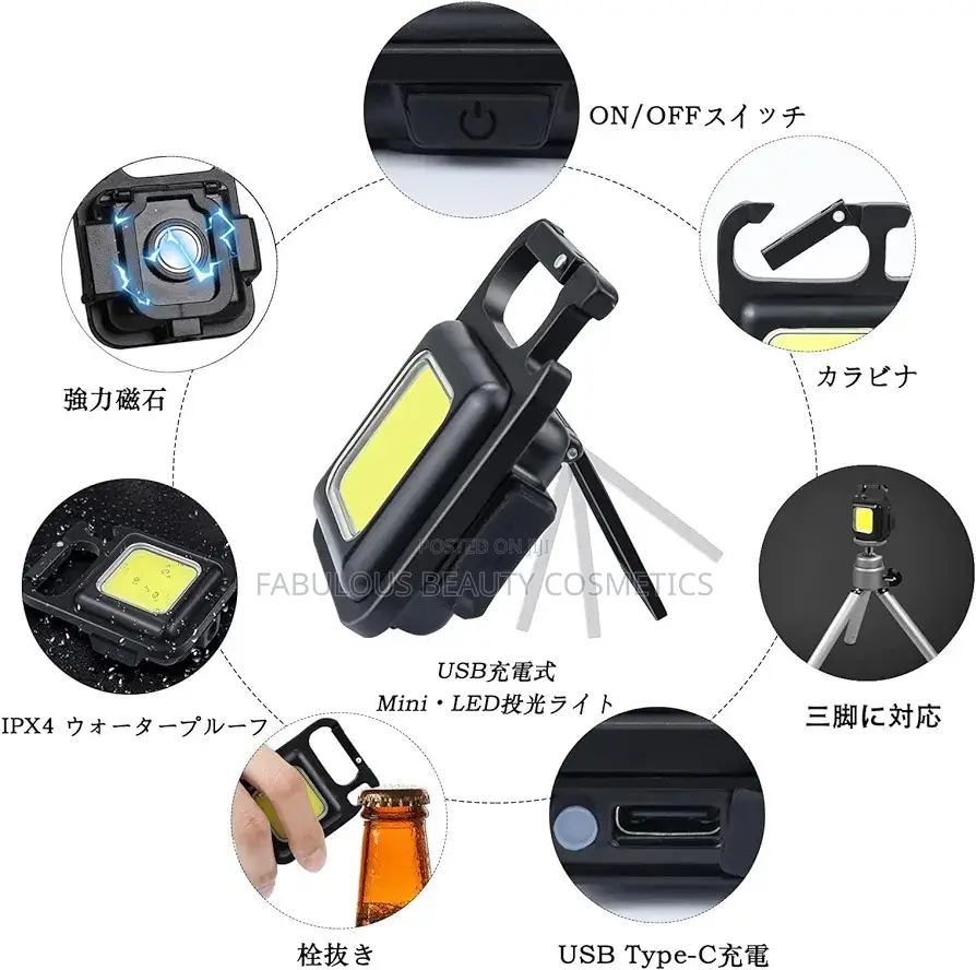 LED Floodlight, 4 Lighting Modes, Work Light, USB Recharg