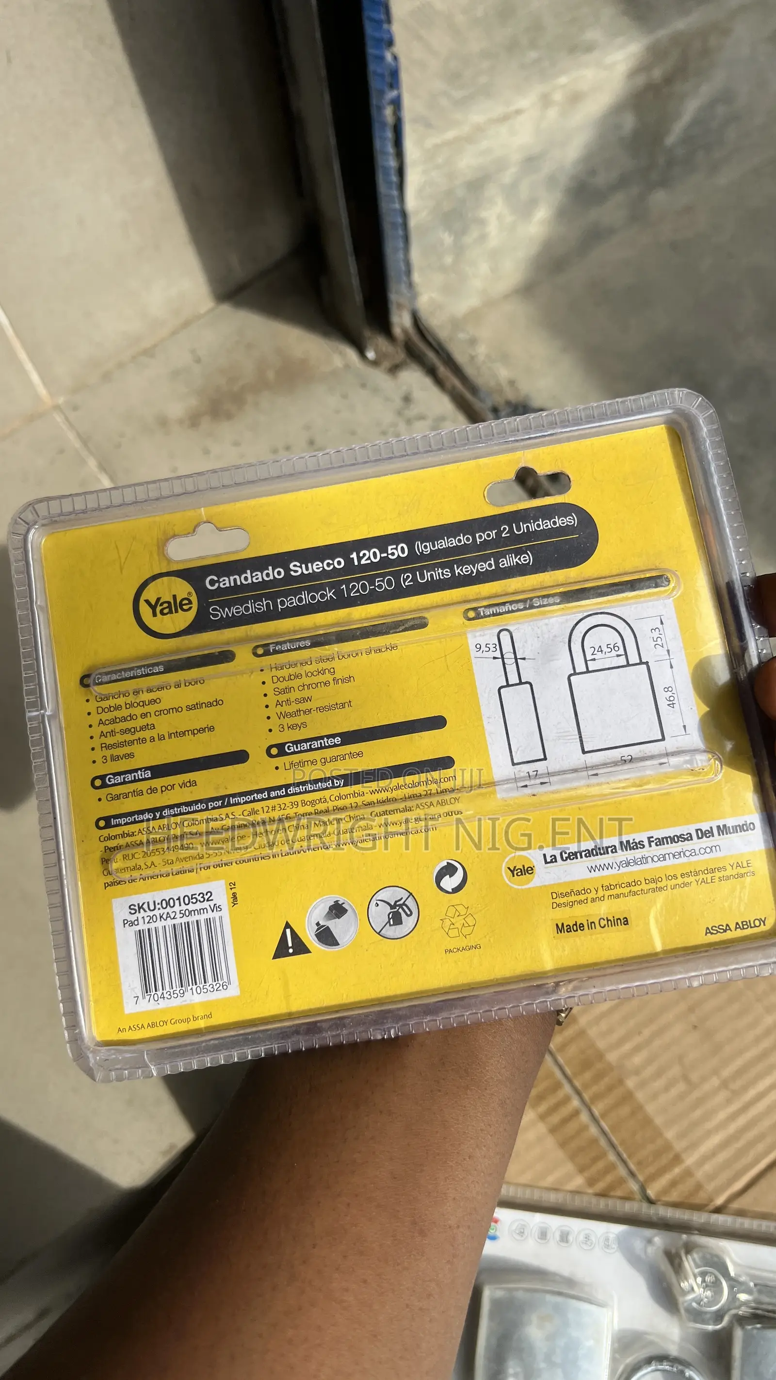 Yale Keyed Single Pack Padlock High Security