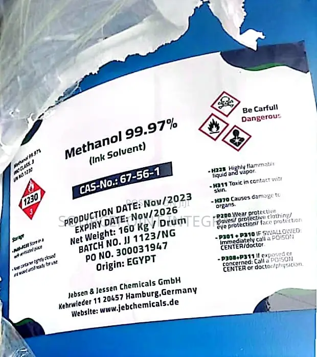 Methanol 99 97% Ink Solvent