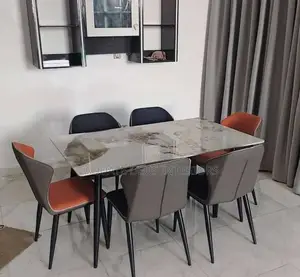 New Classic 6 Seaters Marble Top Dining Table