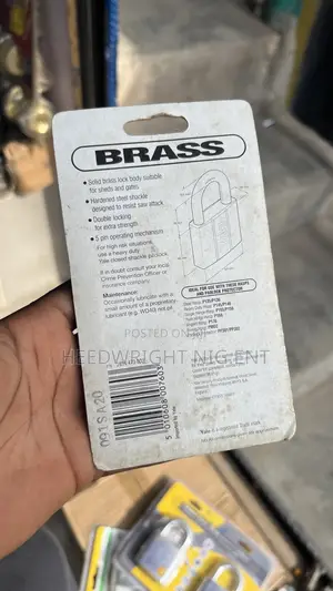Yale Solid Brass 60mm Padlock