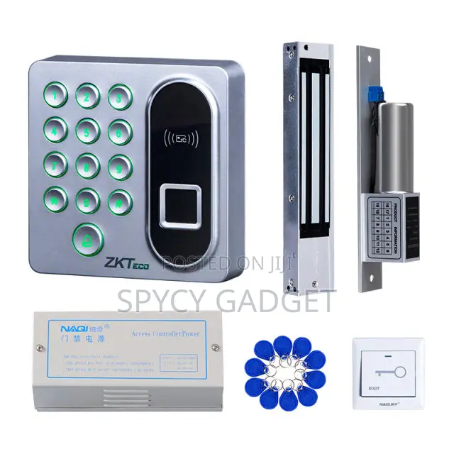 Access Control Machine Mag Lock Power Supply & Exit Button