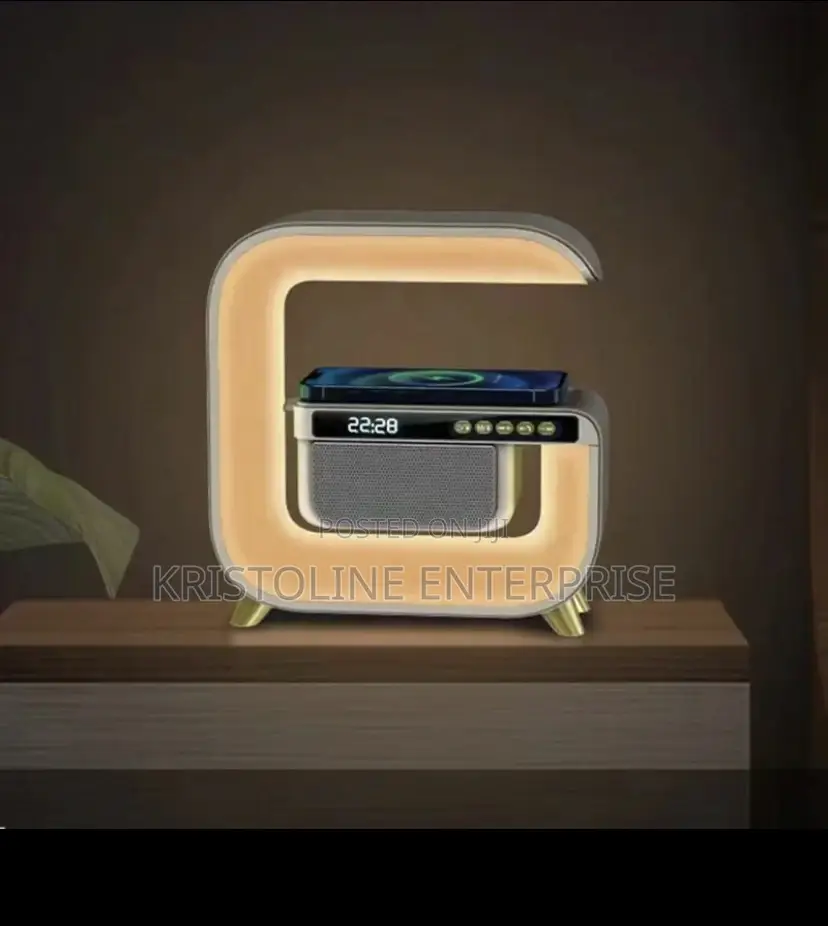Bluetooth Led Speaker With Wireless Charging/Fm And Clock
