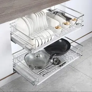 Pull Out Kitchen Plate Rack