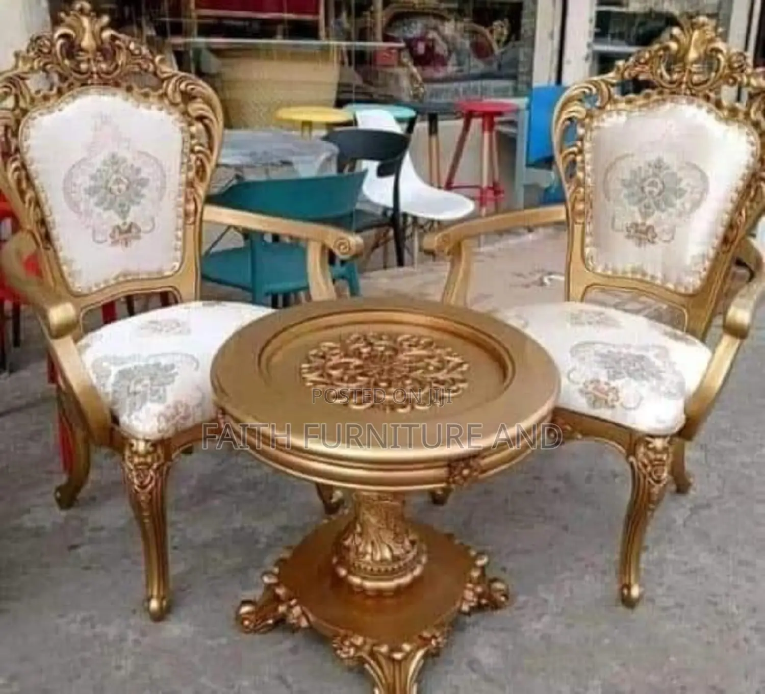 Royal Marble Dining Table and 2 Chairs