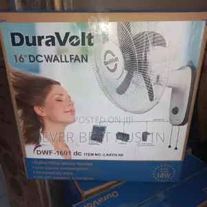 Dura Volt AC/ DC Solar 16inches Wall Fan