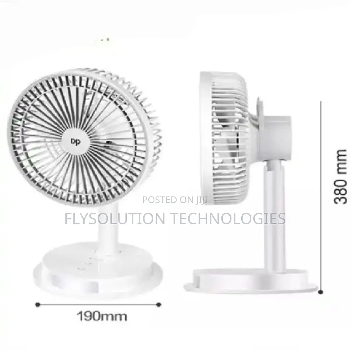 Dp Rechargeable Table Fan With LED Light (DP-7627)