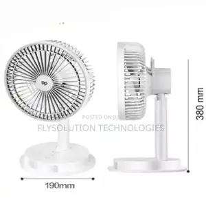 Dp Rechargeable Table Fan With LED Light (DP-7627)