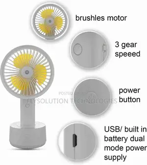 Dp-7675 Rechargeable Oscillating Hand-Held Fan