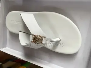 Italian White Leather Slipers