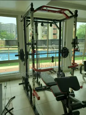Commercial Smith Machine With Bench and 50kg Weight