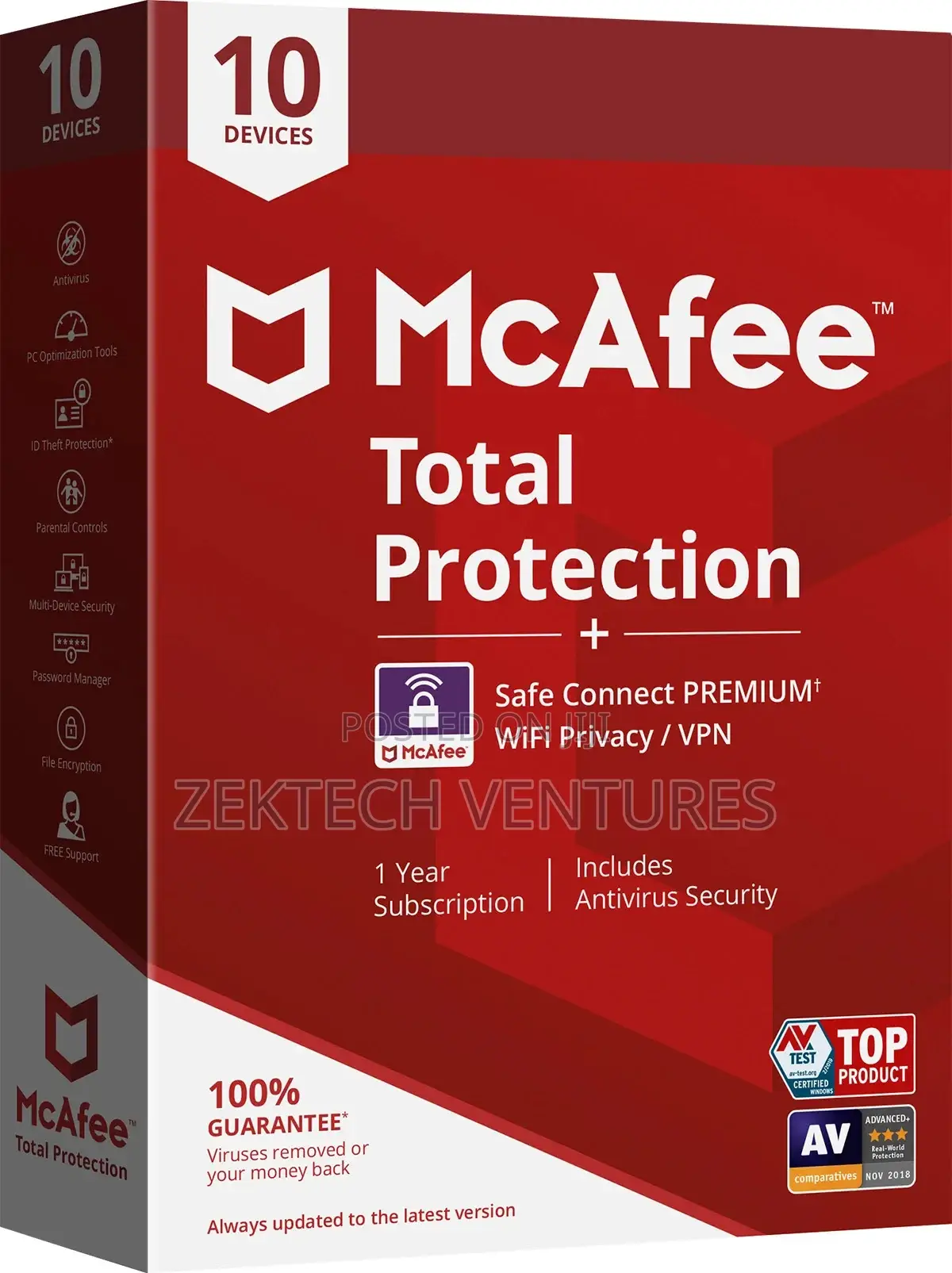 McAfee Total Protection for 10 Devices