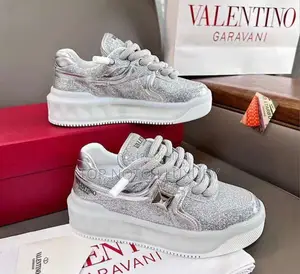 New Valentino I Spike Low-Top Calfskin With