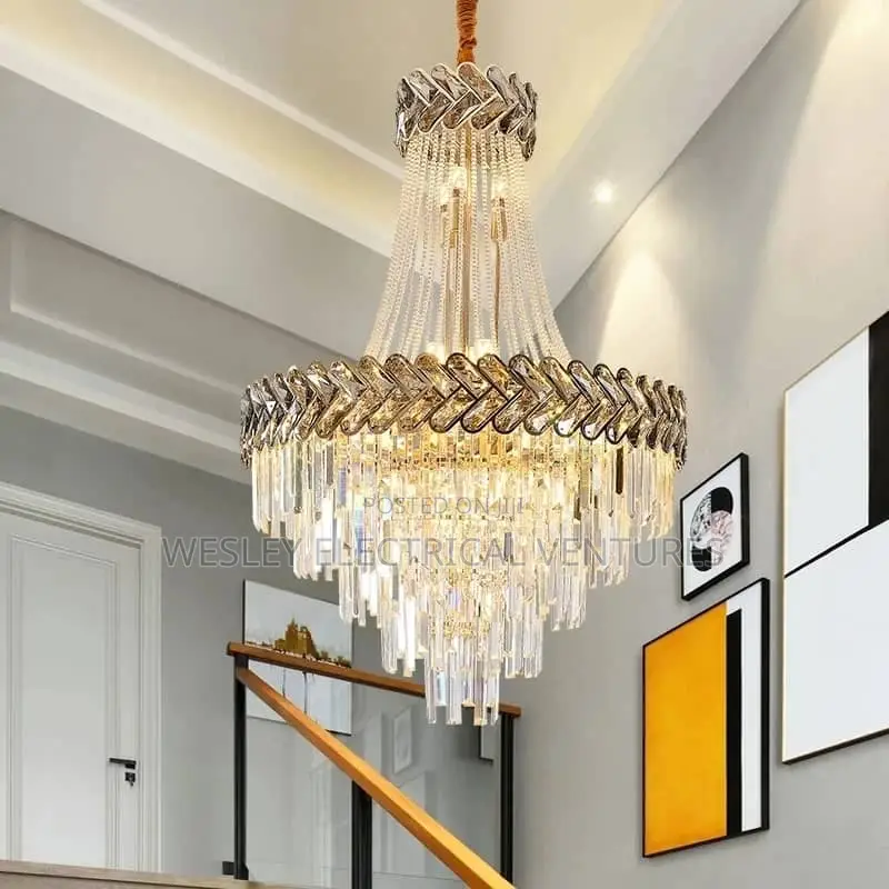 Double Step Palor Crystal Chandelier