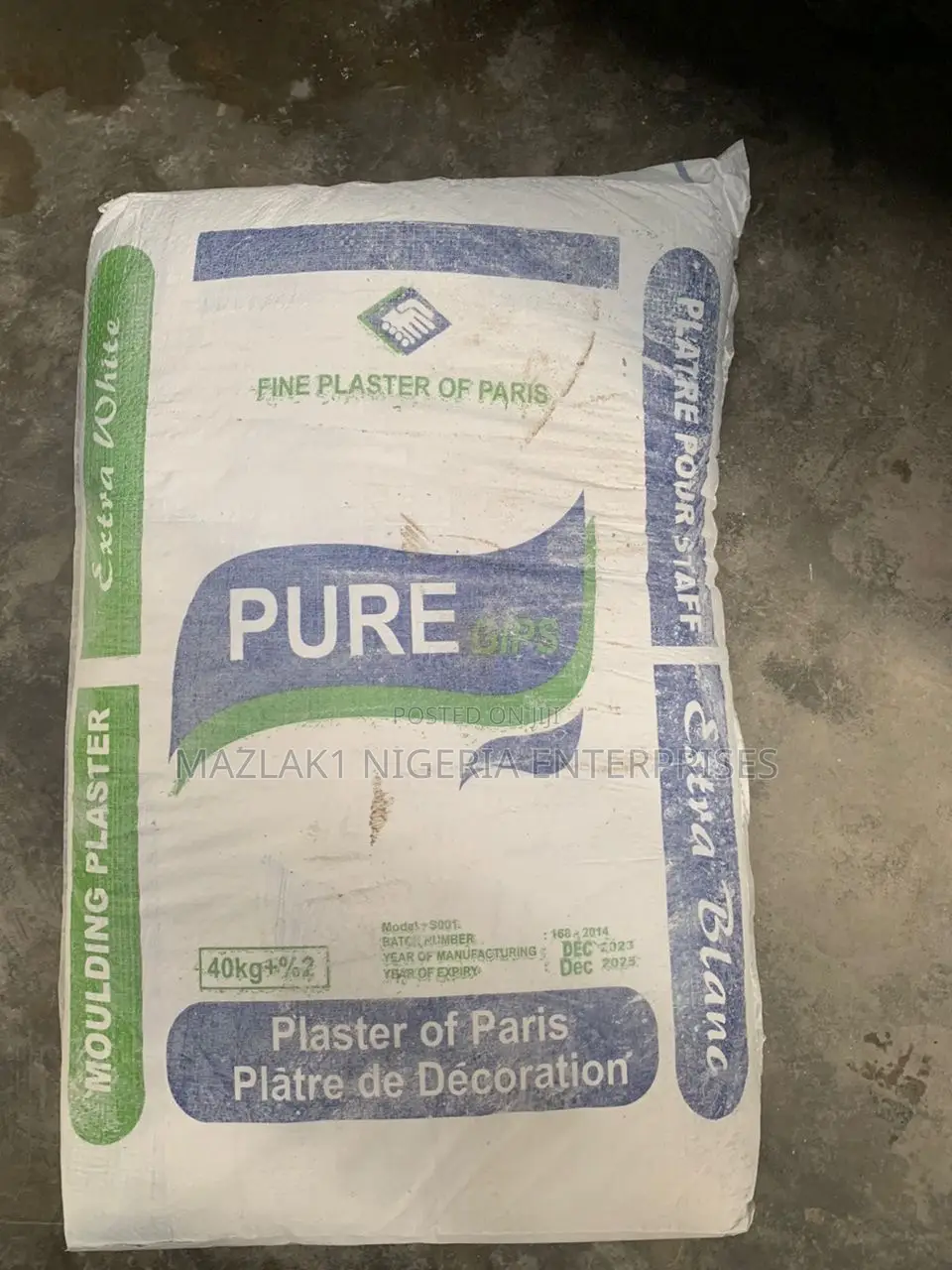 P.O.P Cement for Screeding and Ceiling