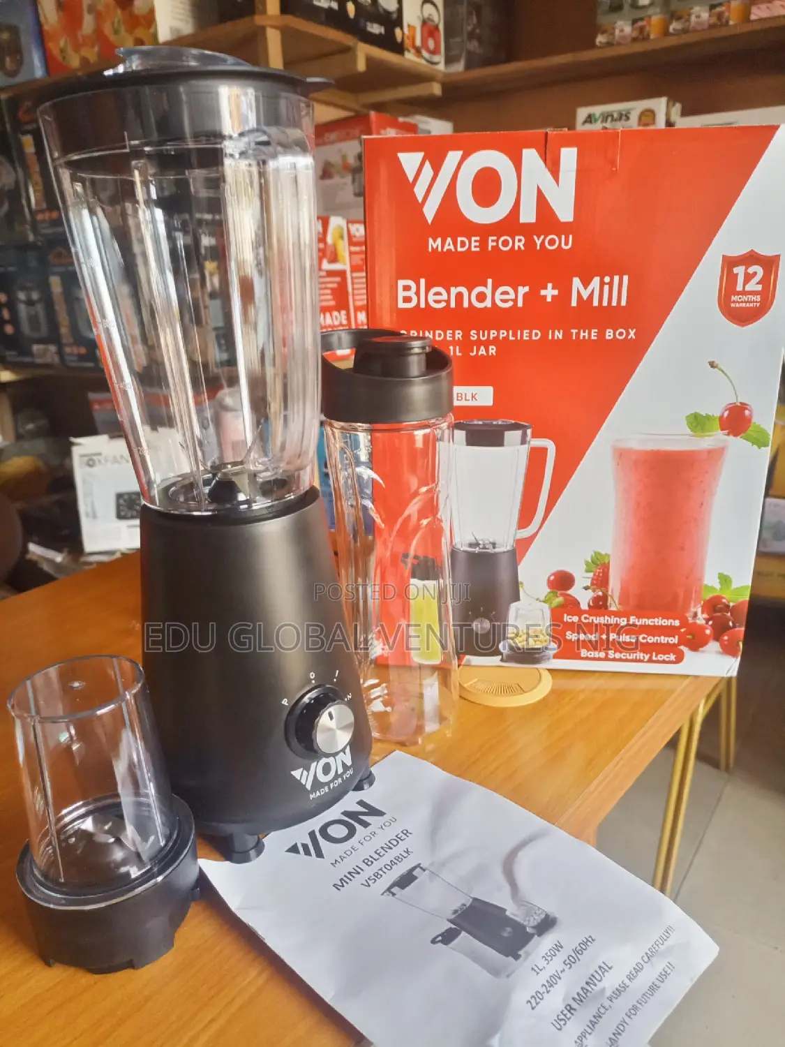 VON Blender Smoothie and Mill 350watts