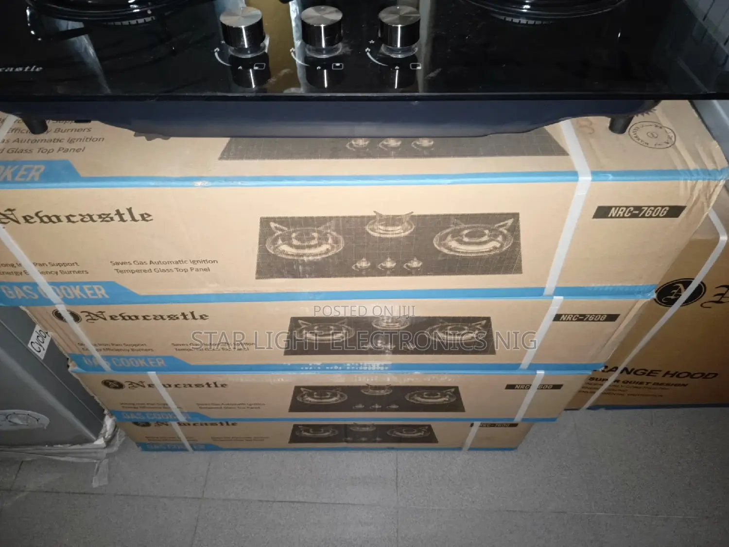 3 Gas Burners Glass