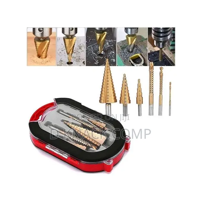 Titanium Reaming Pagoda Sawtooth Set /Drill Bits - 6pcs