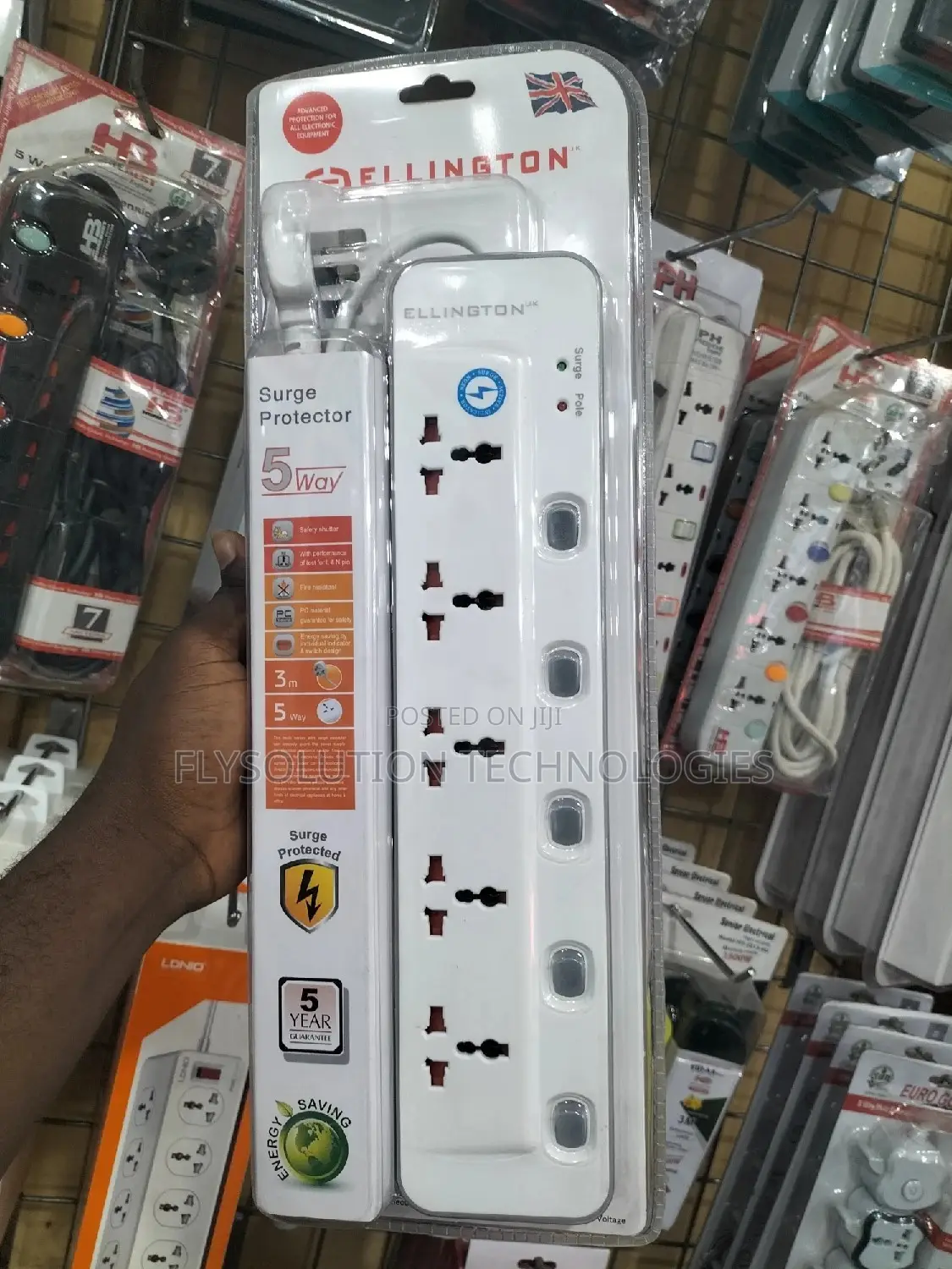 Ellington 5 Ways Surge Extension Socket