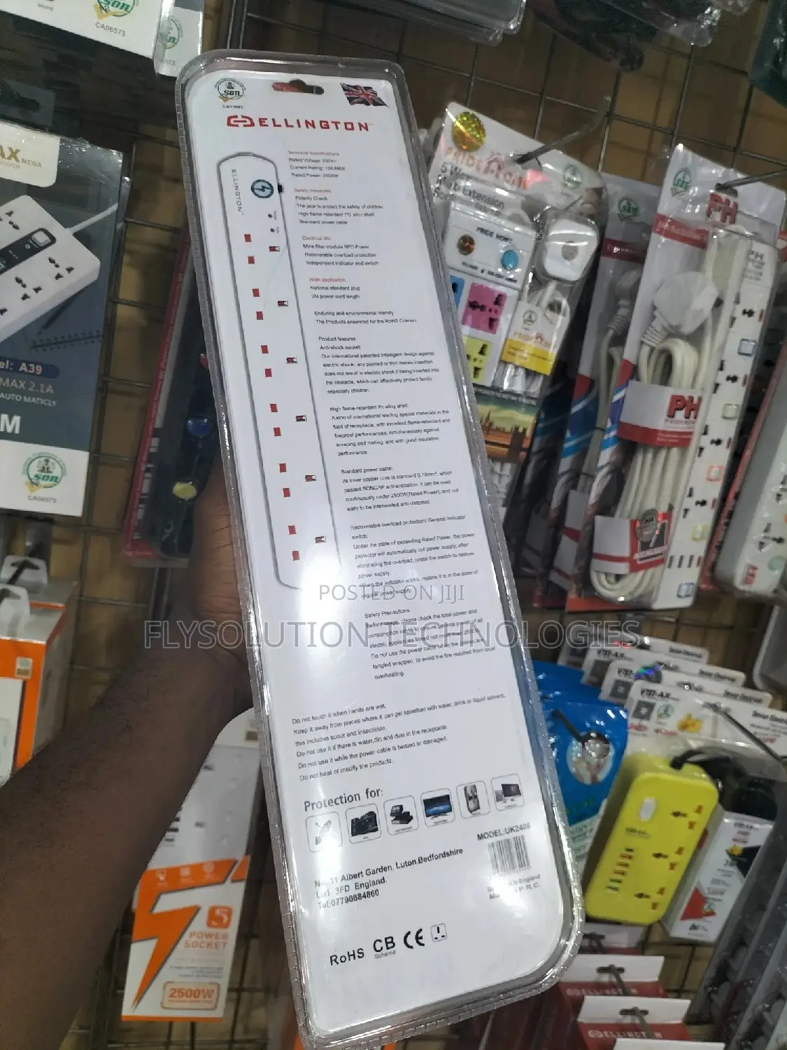 Ellington 6 Ways Surge Extension Socket