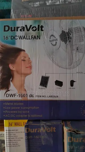 16" Duravolt Ac/Dc Solar Wall Fan And Electricity Wall Fan