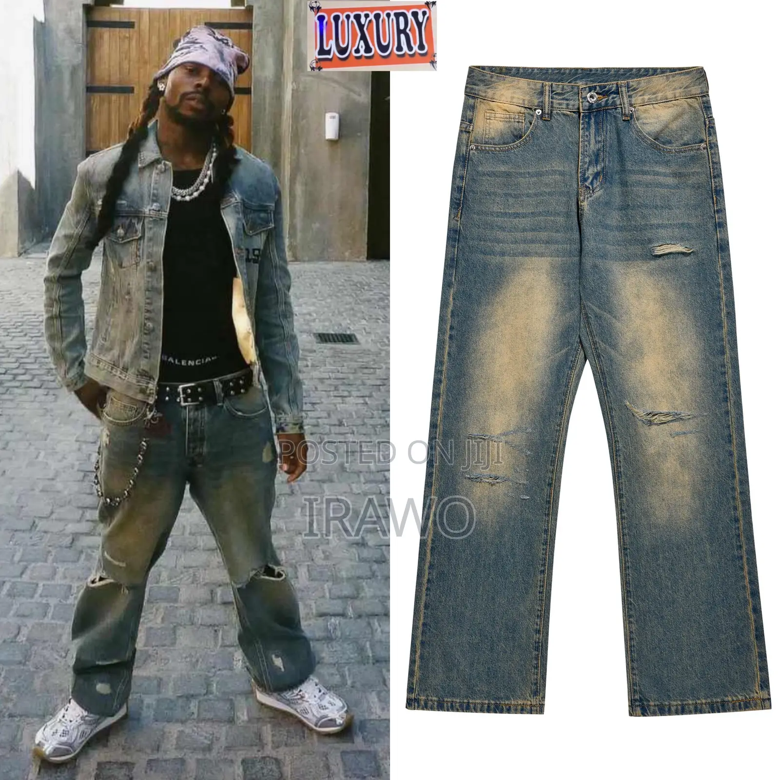 *Black Icon Style Relax Fit Jean