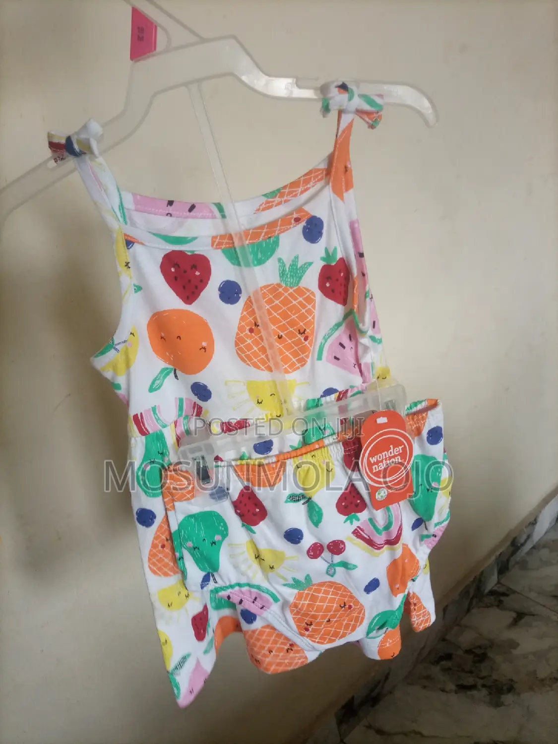 Wonder Nation Baby Girls Sleeveless Dress - 2pcs