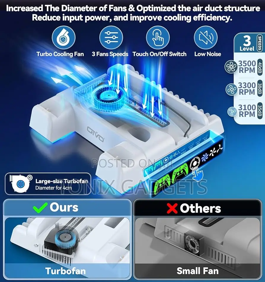 Multi-Function Cooling Charging Dock for PS5