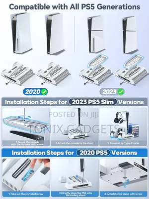 Multi-Function Cooling Charging Dock for PS5