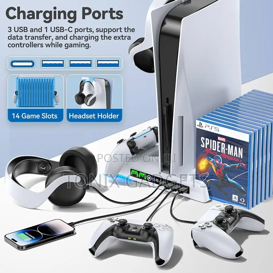 Multi-Function Cooling Charging Dock for PS5