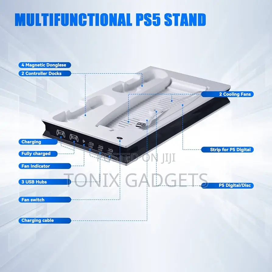 Multi-Function Cooling Charging Dock for PS5