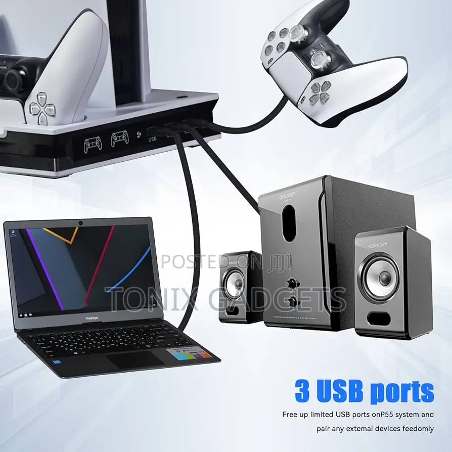 Multi-Function Cooling Charging Dock for PS5