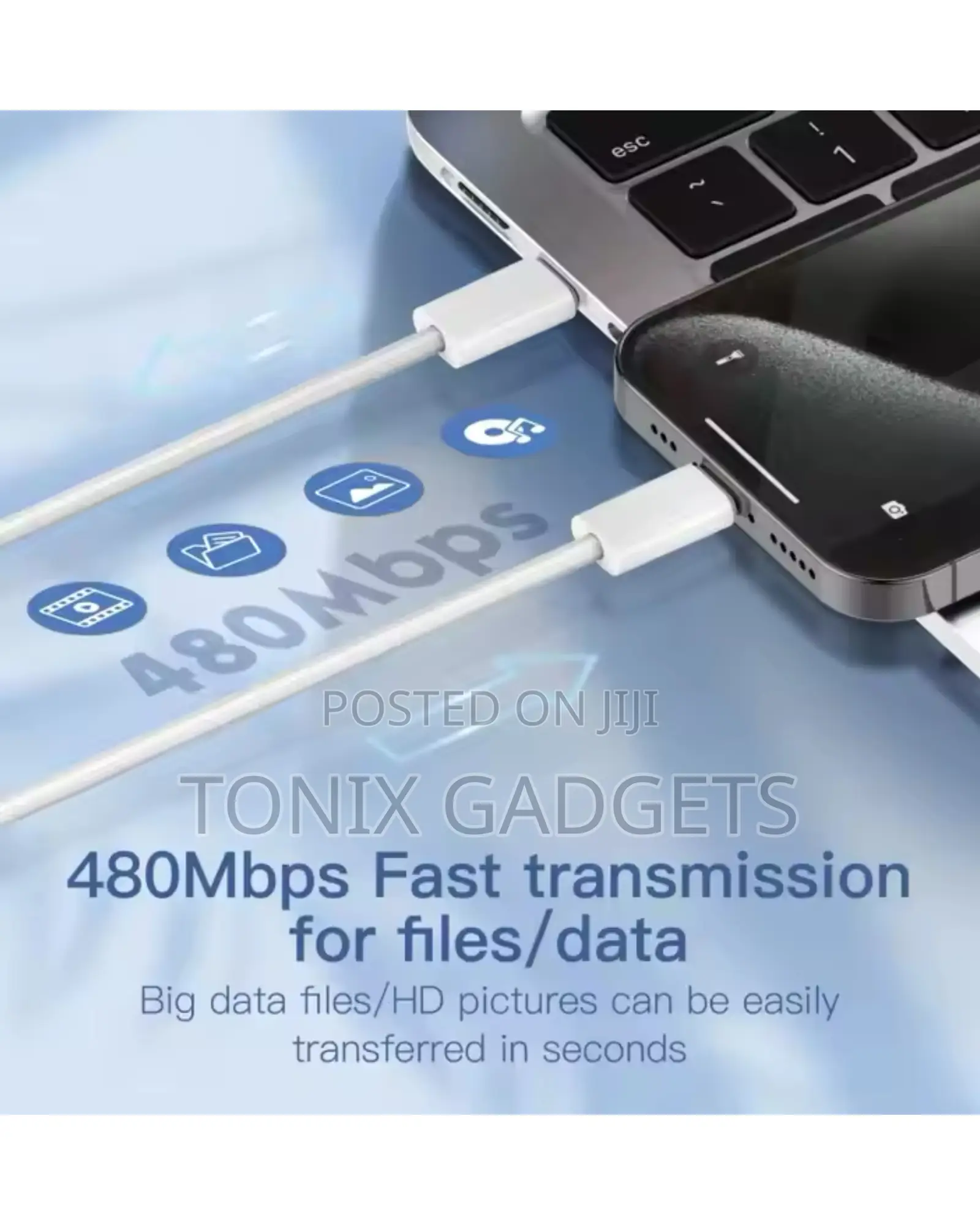 65W USB C to USB C Fast 1M Cable