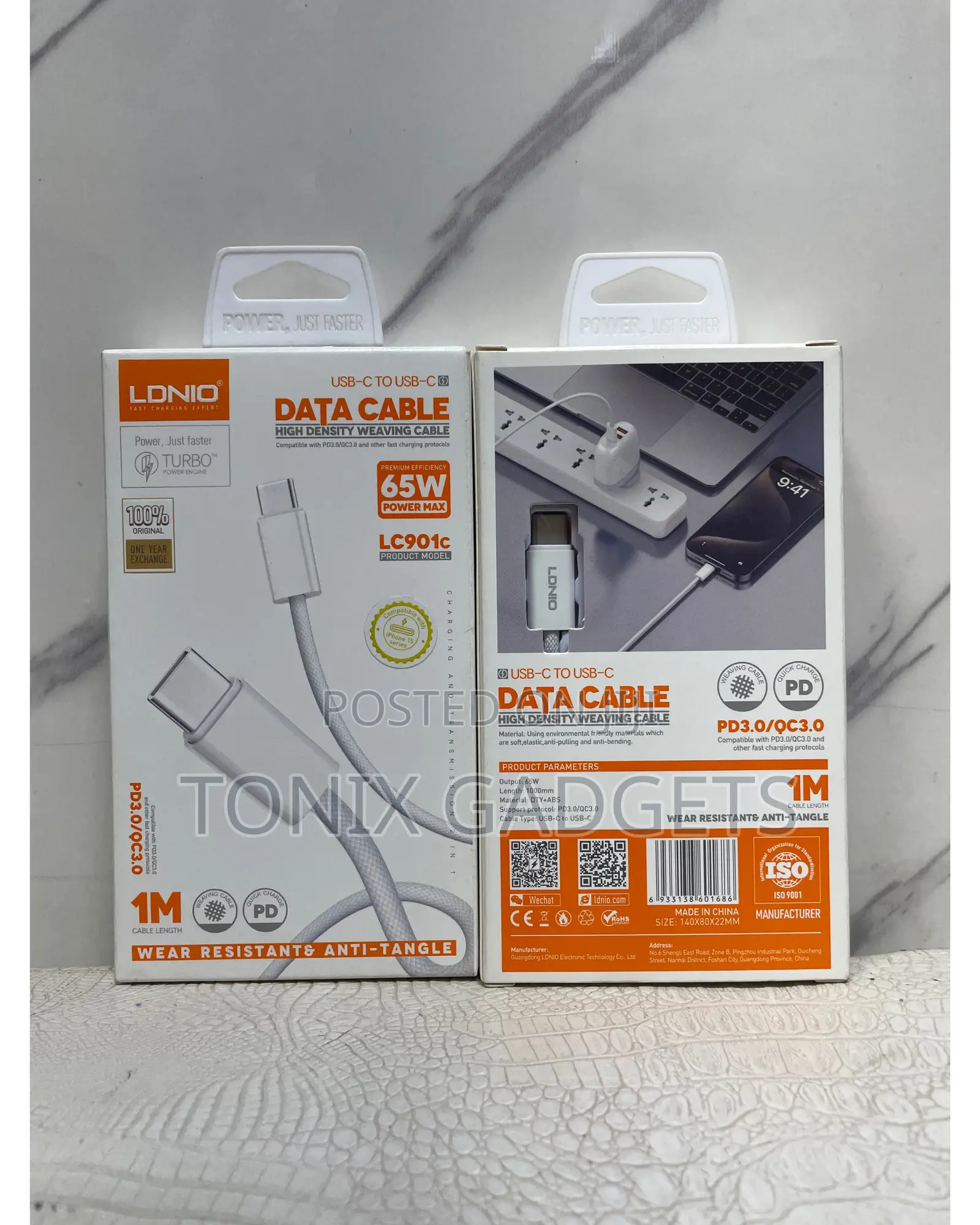 65W USB C to USB C Fast 1M Cable