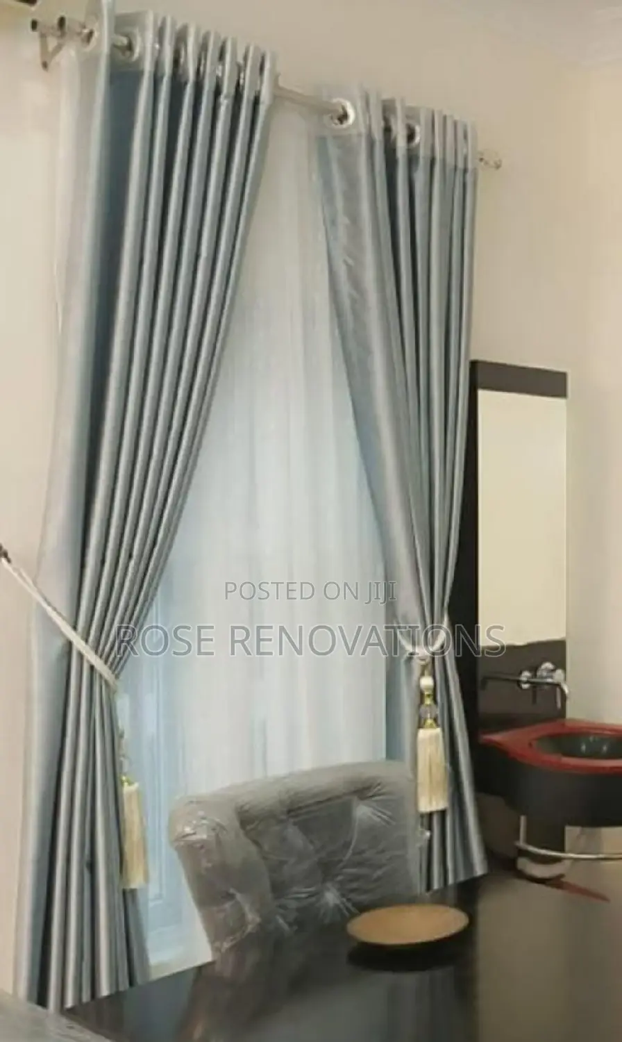 Silver Grey Turkish Curtains at 4500 Per Yard