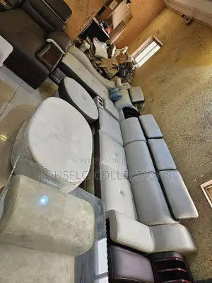 Italian Quality Leather L Shape Sofa With Music