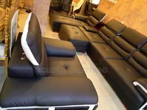 Italian Quality Leather L Shape Sofa With Music