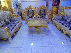 8 Seater Italian Royal Gold Superlative Fabric Sofa