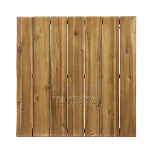 Outdoor Cocktail Table With Solid Wooden Top