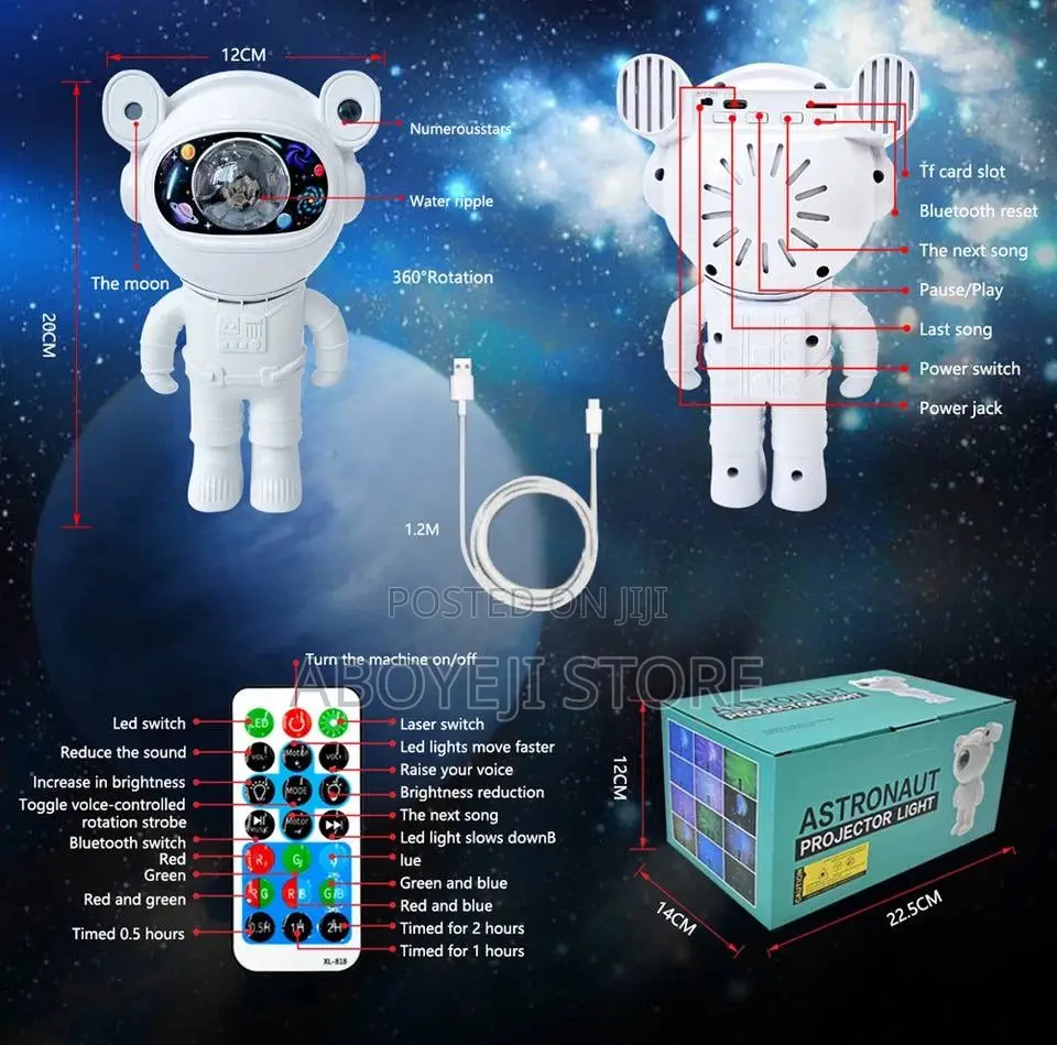 Suntime Galaxy Night Light Star Projector PLAY MUSIC