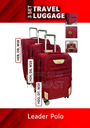 Quality 3 Set Leader Polo Travelling Luggage