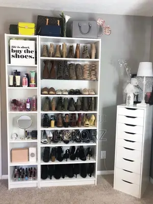 Cosmetic Shelve Shoe Rack With Drawer Cabinet