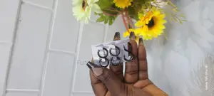 Mini Black Loop Earring